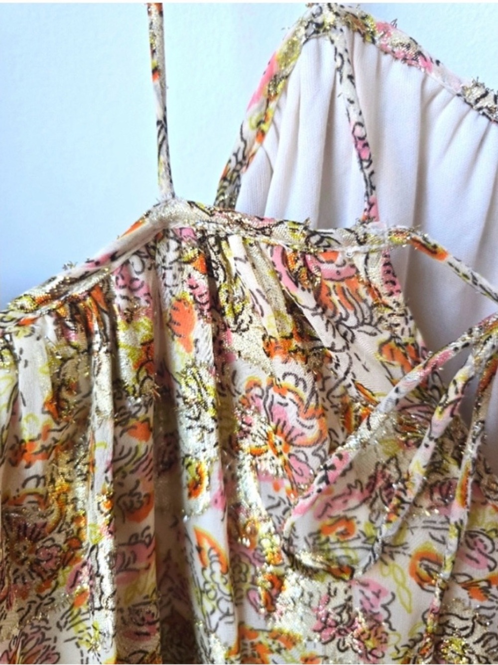 Goa Beachwear by Japna gold foil maxi dress - Picture 4 of 10